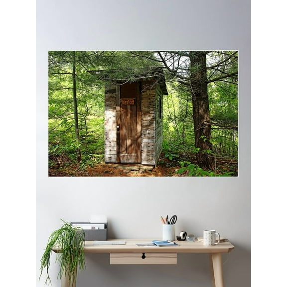 Miluva Outhouse Bathroom Alarm Poster Wall Art, Modern Wall Decor For Living Room Bedroom, 8x12 UNFRAMED