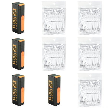 zhonghuaying Floss Set with Dispenser  4 Floss Storage Unit and 5 Bag of 50 Floss Picks for Daily Care