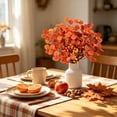 thumbnail image 4 of Artificial Fall Eucalyptus Leaves, 19.68" Greenery Stems Plants for Home Floral Arrangement Wedding Party Autumn Thanksgiving Table Centerpiece Decor, Fake Fall Leaves for Christmas Decor, 2Pcs, 4 of 9