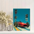 thumbnail image 2 of Retro Racing Car Canvas & Poster, Classic Car with Speed Trails Vibrant Motion Art, Home Wall Decor, 2 of 8
