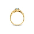 thumbnail image 5 of Gem & Harmony 14K Yellow Gold Genuine Aquamarine Promise Ring 3/5 Carat (Ctw) for Women, 5 of 6