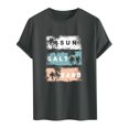 thumbnail image 6 of Akiihool Vintage Oversized T Shirts Men Men's T Shirts Short Sleeve Classic V Neck T-Shirt Casual Summer Basic Tee Shirt Dark Gray,L, 6 of 7