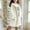 White, variant on Girl's Faux Fur Long Jacket Button Front Fuzzy Fleece Hooded Cardigan Coat Outdoor Thickened Warm Winter Fluffy Jacket with Pockets 5-14 Years