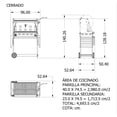 thumbnail image 3 of Asador de Carbón Hobby Grill Negro Verde con Altura Ajustable y Ruedas de Hule Sólido, 3 of 7