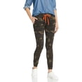 thumbnail image 1 of Cover Girl Junior's Pull On Camo Solid Mid Rise String Jogger Fit Sporty Active, Orange tie, 9, 1 of 7
