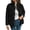 Black, variant on Staron Winter Jackets for Women Puffer Coat Corduroy High Neck Long Sleeve Button Down Casual Loose Warm Solid Outerwear, Army Green L