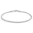thumbnail image 1 of Simple Plain Twist Rope Chain Bracelet for Women .925 Sterling Silver 40 Gauge Made In Italy 7 Inch, 1 of 5