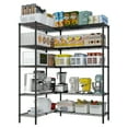 thumbnail image 6 of Ktaxon 1750LBS Heavy Duty Wire Shelving, 5-Tier Extra-wide Metal Shelves, Steel Garage Storage Rack, Adjustable DIY Corner Commercial Shelving, 69.7"W x 15.7"D x 70.8"H, Black, 6 of 19