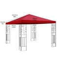 thumbnail image 3 of Remplacement de Toit de Gazebo pour Parasol de Patio Extérieur, Polyester Imperméable, Rouge Vin, 3 of 8