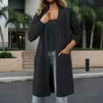 thumbnail image 2 of SGMVNU Women's 2025 Trendy Long Cardigans Sweater Lightweight Open Front Long Sleeve Long Duster Coats with Pockets(Black, One Size), 2 of 9