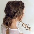 thumbnail image 2 of Ganchos para el cabello de doble corazón de moda Unique Bargains de 4 piezas para el hogar en negro y transparente, 2 of 5