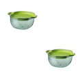 thumbnail image 1 of Bewildely Cesta de frutas resistente y duradera con función de almacenamiento Lavabo de verduras Cesta de drenaje Pino hialino verde verde pino hialino 2piezas, 1 of 6