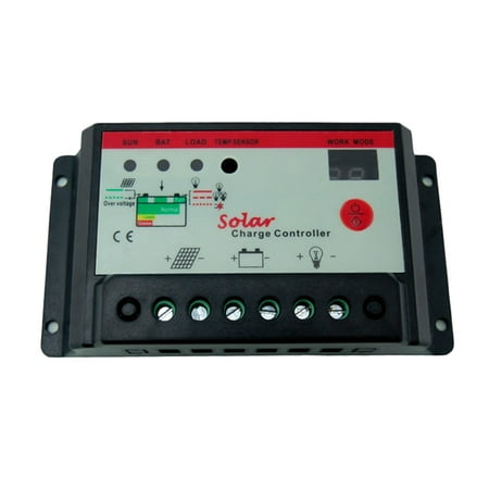 Solar Power Controller,10A 12V 24V Auto Switch Pwm Solar Panel Battery Regulator charg e Controller