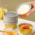 thumbnail image 5 of Mini Aluminum Foil Cupcake Baking Cups,Foil Baking Cups,Round Cupcake Foil Liners Tart Pie Tin Pan Holder,Disposable Mini Cake Containers Molds For Pudding, Souffle, Party, Wedding,1PCS, 5 of 6
