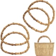 thumbnail image 1 of 4 asas de repuesto de bambú en forma de D para bolsos, hechas a mano., 1 of 9
