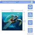 thumbnail image 4 of Coolnut Sea Turtle Washcloths, Soft and Absorbent Cotton Towel, 4 Pack 12 X 12 Inches Premium Quick Dry Face Towel Wash cloth, 4 of 7