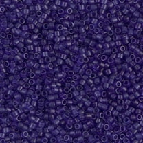 Miyuki Delica Seed Beads DB0785/DB785 11/0 Transparent Royal Purple Semi-Frosted 7.2 Grams