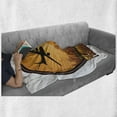 thumbnail image 6 of Florida Soft Flannel Fleece Throw Blanket, Retro Stamp Graphic with Welcome to Florida Theme Travel Destination, Cozy Plush for Indoor and Outdoor Use, 50" x 60", Brown Orange and White, by Ambesonne, 6 of 6
