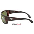 thumbnail image 3 of Costa Del Mar Lunettes de Soleil Rectangulaires en Verre Miroir Vert, 3 of 3