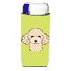 thumbnail image 1 of Aisladores para bebidas Checkerboard Lime Green Buff Poodle Ultra para latas delgadas Caroline's Treasures BB1320MUK, 1 of 1