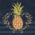 thumbnail image 3 of Authentic Hotel and Spa Turkish Cotton Pineapple Embroidered Midnight Blue 4-piece Bath Towel Set, 3 of 3