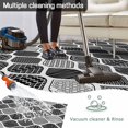 thumbnail image 5 of Black Morocco Outdoor Rug 5x8 Ft - Reversible Patio Rug Outdoor Camping Rugs, Retro Geometric Grey Ethnic Tribal Art Washable Indoor Outdoor Area Rugs, Non-Slip Outdoor Carpet Runner for Deck/Porch, 5 of 8