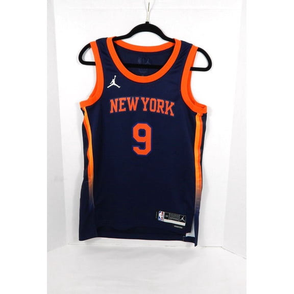 2022-23 Mens New York Knicks RJ Barrett #9 Swingman Navy Jersey Jordan 40 801695