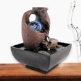 thumbnail image 3 of Tabletop Fountain, Lightweight Flowing Water Table Fountain, Resin Table For Home Indoor Office US Plug 110V, 3 of 8