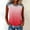 Hot Pink, variant on Denim Patch Round‑Neck Sleeveless Tunic Waffle Texture Contrast Stitch Lightweight Breathable Soft Relaxed Fit Casual Pullover Top Versatile For Summer Layering Beach Brunch Travel, Summer Top