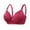 Red, variant on Npasoilc Underwire Bra for Women Plus Size Full Coverage Lift Support Unpadded Solid Color Daily Comfort Casual Underwear