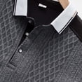 thumbnail image 6 of Color Block Polo Shirts for Men Summer Casual Short Sleeve Textured Collared Slim Fit Work Tshirts Golf Shirt, 6 of 9