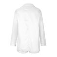thumbnail image 5 of under $5 JINMGG Two Piece Outfits Women, 2025 Fashion Fall Womens Ladies Solid Turn Down Collar Jacket Long Sleeve Coat Outerwear Blazer White S, 5 of 8