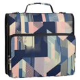 thumbnail image 5 of FORMRS Zipper Binder with Shoulder Strap 2-inch Ring 500 Sheet Capacity File Bag, Pink Stripes, 5 of 5