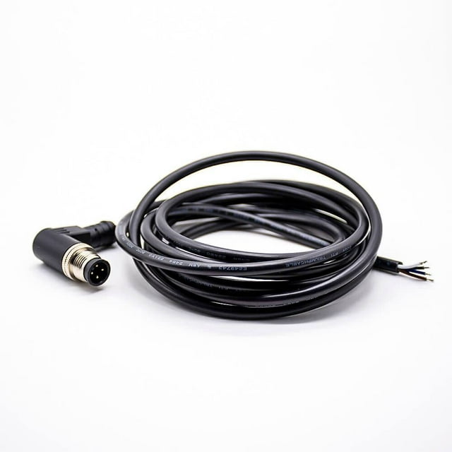 ZOUSSIQI M12 Connector A Code Male Single Ended Right Angle Molded Cable (4 Pin 2M/6.6ft Cable) CA919-48908