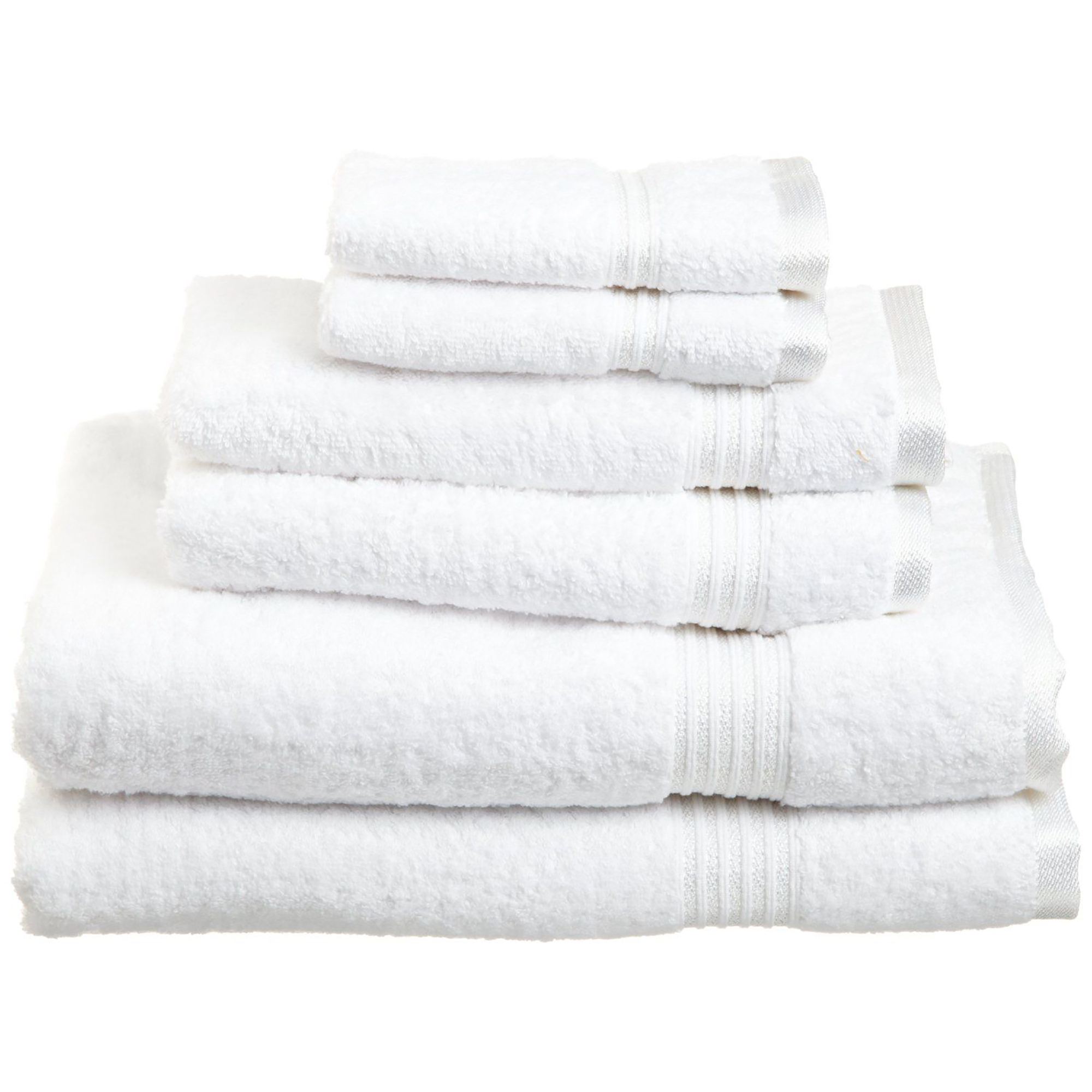 Derry Solid Egyptian Cotton Bath Towels, 6Piece Towel Set by