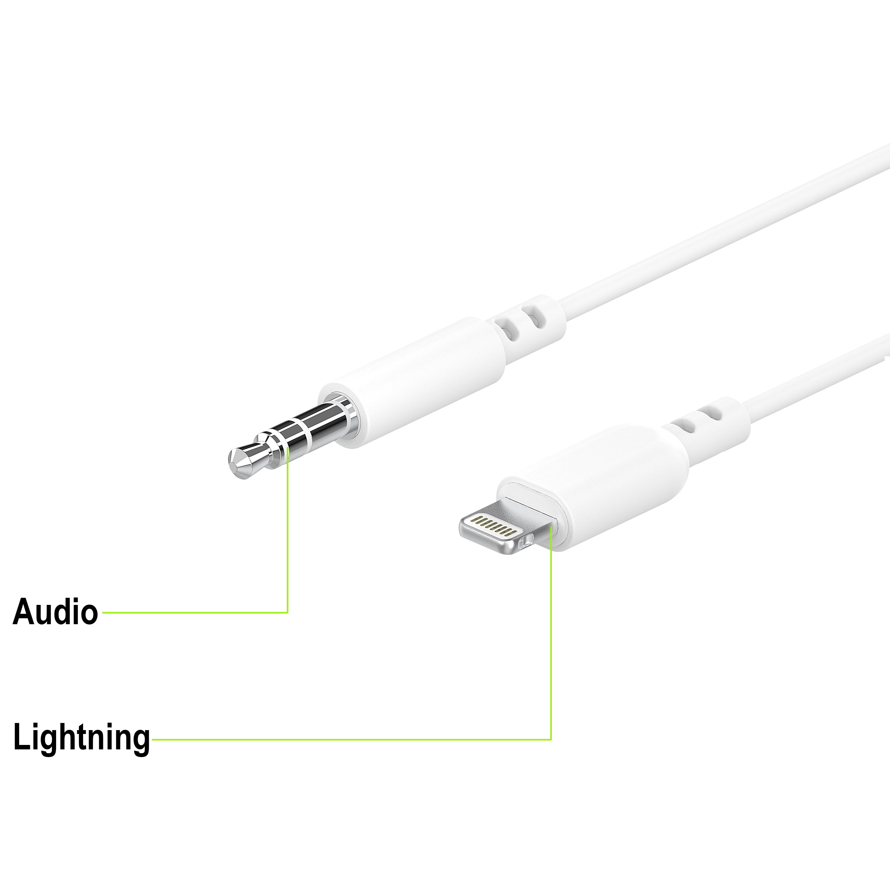 UA-009  Adaptador Lightning para iPhone - Jack + Lightning