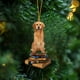 thumbnail image 1 of Colgante con Forma de Árbol de Navidad, Adorno Navideño con Forma de Perro, Trineo Colgante, Libros Navideños, Adornos Acrílicos, Regalos para Amantes de Los Libros, Adornos Navideños., 1 of 5