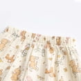 thumbnail image 5 of Crunowin Boys And Girls Cuffed Bottom Cotton Pants Spring Lightweight Printed Pattern Mosquito-Proof Fabric Wide Leg Long Pants White Size 4 Years, 5 of 8