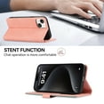 thumbnail image 6 of SaniMore Case Wallet for iPhone 14, RFID Blocking PU Leather Kickstand Flip Cover with 3 Card Slots [TPU Protective Interior Shell], Magnetic Folio Compatible with iPhone 14, Pink, 6 of 9