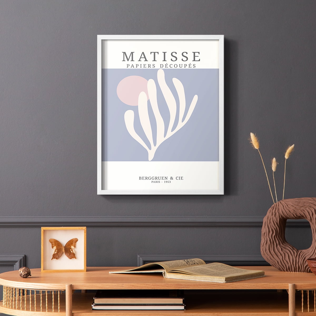 Matisse CDXXXVIII in White Solid Wood Framed Print No Nail Hanging