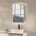thumbnail image 5 of Ostaria 24" Aluminum Surface-Mount/Reccessed Lighted Mirror Medicine Cabinet, 5 of 18