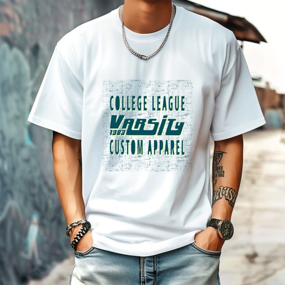 Men's T Shirt Round Neck Patterned Tee Summer New Sports Shirt Vintage Style Gift for Friends XS