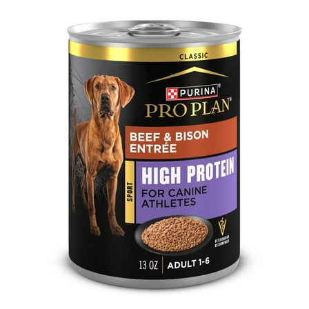 Purina Pro Plan Sport High Protein Wet Dog Food Beef and Bison Entrée, 13 oz Can