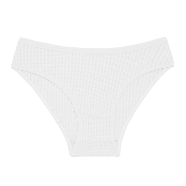 Gibobby Ropa Interior para Mujer Ropa interior Sexy de cintura a la moda para mujer, calzoncillos de Color sólido, ropa interior, bragas para mujer(Blanco, L)