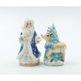 thumbnail image 2 of Hand Painted Ceramic Blue Santa Claus Reindeer Tree Salt Pepper Shakers Gift, 2 of 5