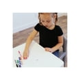 thumbnail image 6 of Humble Crew Inspire Toddler Dry Erase Plastic 3pc Table and 2 Chairs Set, Square White Table & Grey Chairs, 6 of 7