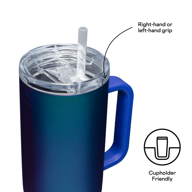 Corkcicle, Cruiser Insulated Tumbler, 40 oz, Handle and Straw