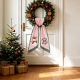 thumbnail image 2 of huayou Holiday Theme Embroidered Wreath Sash, Scalloped Edge Wreath Bow Ribbon for Front Door Wreath, Thanksgiving Christmas Valentine Designs, 2 of 8