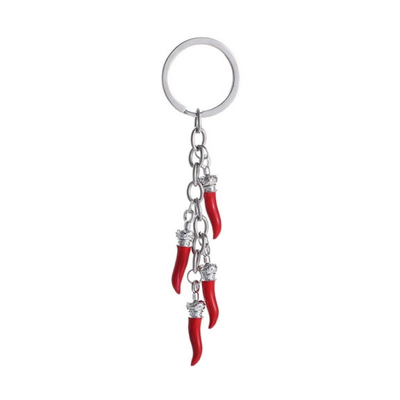 SIEYIO Unique Chili Pepper Keychain Eye Catching Bag Charm Long Lasting Alloy Key Chain