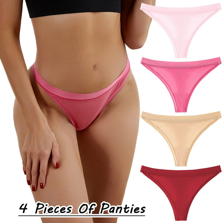 Aayomet Underpants For Women Women's Cotton Bikini Brief Underwear,  Multipacks,Pink XL 